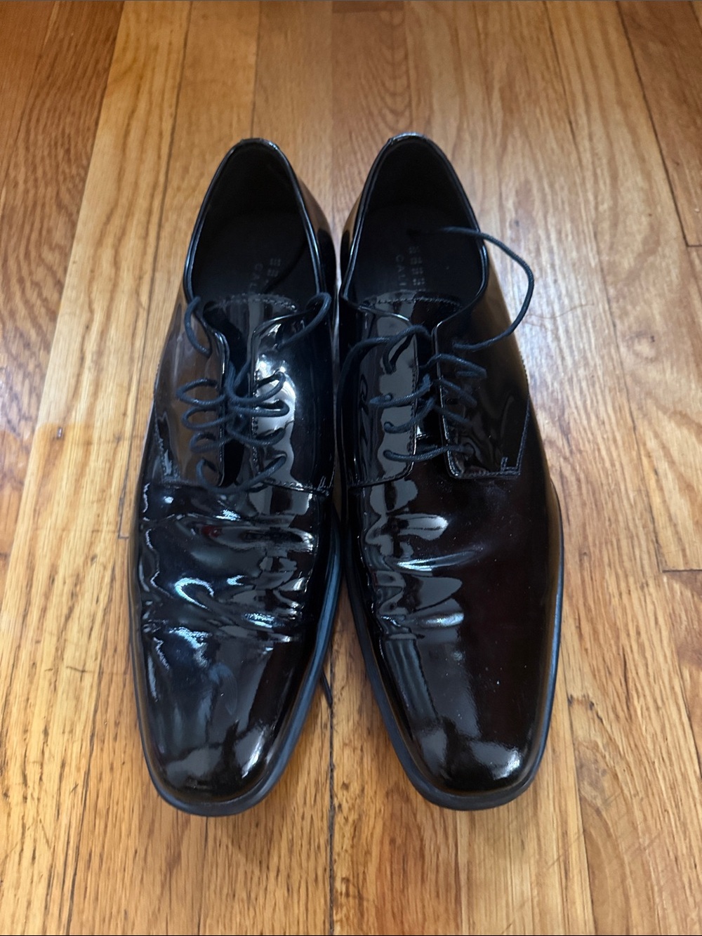 C2 by Calibrate Black Patent Leather Derby Dress Shoes